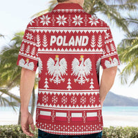 Poland Christmas Hawaiian Shirt Emblem With Flag Style - Wonder Print Shop
