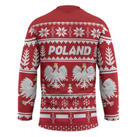 Poland Christmas Hockey Jersey Emblem With Flag Style - Wonder Print Shop