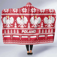 Poland Christmas Hooded Blanket Emblem With Flag Style - Wonder Print Shop