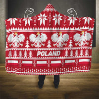 Poland Christmas Hooded Blanket Emblem With Flag Style - Wonder Print Shop