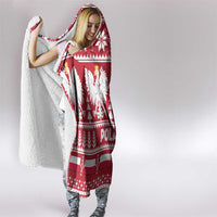 Poland Christmas Hooded Blanket Emblem With Flag Style - Wonder Print Shop