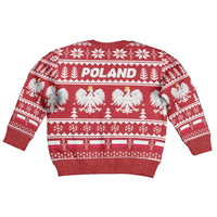 Poland Christmas Kid Ugly Christmas Sweater Emblem With Flag Style - Wonder Print Shop