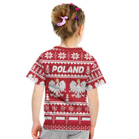 Poland Christmas Kid T Shirt Emblem With Flag Style - Wonder Print Shop