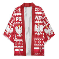 Poland Christmas Kimono Emblem With Flag Style - Wonder Print Shop