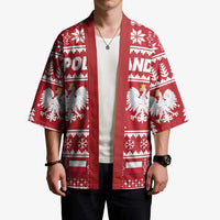 Poland Christmas Kimono Emblem With Flag Style - Wonder Print Shop