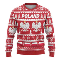 Poland Christmas Ugly Christmas Sweater Emblem With Flag Style - Wonder Print Shop