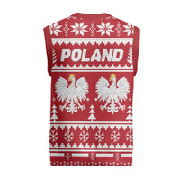 Poland Christmas Knitted V-Neck Vest Emblem With Flag Style - Wonder Print Shop