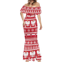 Poland Christmas Mermaid Dress Emblem With Flag Style - Wonder Print Shop