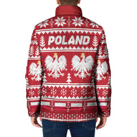 Poland Christmas Padded Jacket Emblem With Flag Style - Wonder Print Shop