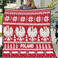 Poland Christmas Quilt Emblem With Flag Style - Wonder Print Shop