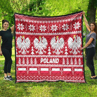 Poland Christmas Quilt Emblem With Flag Style - Wonder Print Shop
