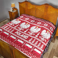 Poland Christmas Quilt Emblem With Flag Style - Wonder Print Shop