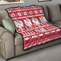 Poland Christmas Quilt Emblem With Flag Style - Wonder Print Shop