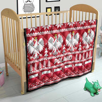 Poland Christmas Quilt Emblem With Flag Style - Wonder Print Shop