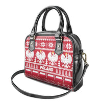 Poland Christmas Shoulder Handbag Emblem With Flag Style - Wonder Print Shop