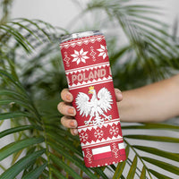 Poland Christmas Skinny Tumbler Emblem With Flag Style - Wonder Print Shop