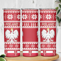 Poland Christmas Skinny Tumbler Emblem With Flag Style - Wonder Print Shop