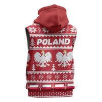 Poland Christmas Sleeveless Hoodie Emblem With Flag Style - Wonder Print Shop
