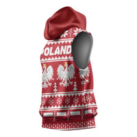 Poland Christmas Sleeveless Hoodie Emblem With Flag Style - Wonder Print Shop