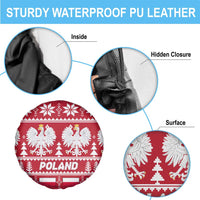 Poland Christmas Spare Tire Cover Emblem With Flag Style - Wonder Print Shop