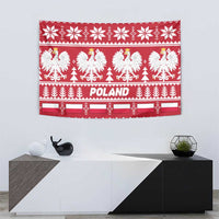 Poland Christmas Tapestry Emblem With Flag Style - Wonder Print Shop