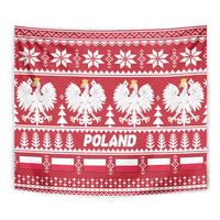 Poland Christmas Tapestry Emblem With Flag Style - Wonder Print Shop