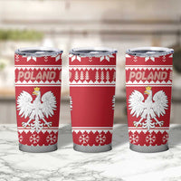 Poland Christmas Tumbler Cup Emblem With Flag Style - Wonder Print Shop