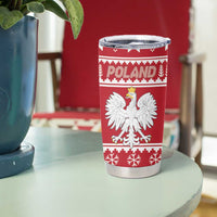 Poland Christmas Tumbler Cup Emblem With Flag Style - Wonder Print Shop