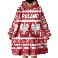 Poland Christmas Wearable Blanket Hoodie Emblem With Flag Style - Wonder Print Shop