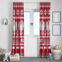 Poland Christmas Window Curtain Emblem With Flag Style - Wonder Print Shop
