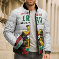 Iraq Independence Day Bomber Puffer Jacket Coat Of Arms With Flag Style