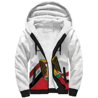 Iraq Independence Day Sherpa Hoodie Coat Of Arms With Flag Style