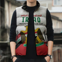 Iraq Independence Day Sleeveless Puffer Jacket Coat Of Arms With Flag Style