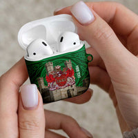 Personalized Caernarfonshire Wales AirPods Case Caernarfon Castle and Emblem Celtic Style - Wonder Print Shop
