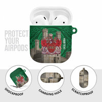 Personalized Caernarfonshire Wales AirPods Case Caernarfon Castle and Emblem Celtic Style - Wonder Print Shop