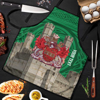 Personalized Caernarfonshire Wales Apron Caernarfon Castle and Emblem Celtic Style - Wonder Print Shop