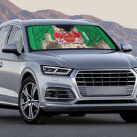 Personalized Caernarfonshire Wales Auto Sun Shade Caernarfon Castle and Emblem Celtic Style - Wonder Print Shop