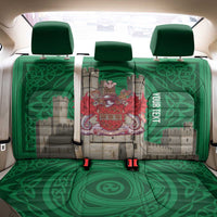 Personalized Caernarfonshire Wales Back Car Seat Cover Caernarfon Castle and Emblem Celtic Style - Wonder Print Shop