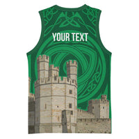 Personalized Caernarfonshire Wales Basketball Jersey Caernarfon Castle and Emblem Celtic Style - Wonder Print Shop