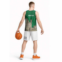 Personalized Caernarfonshire Wales Basketball Jersey Caernarfon Castle and Emblem Celtic Style - Wonder Print Shop