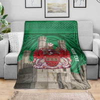 Personalized Caernarfonshire Wales Blanket Caernarfon Castle and Emblem Celtic Style - Wonder Print Shop