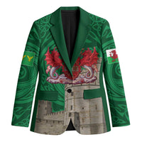 Personalized Caernarfonshire Wales Blazer Caernarfon Castle and Emblem Celtic Style - Wonder Print Shop