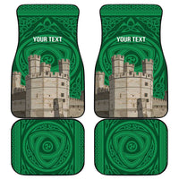 Personalized Caernarfonshire Wales Car Mats Caernarfon Castle and Emblem Celtic Style - Wonder Print Shop