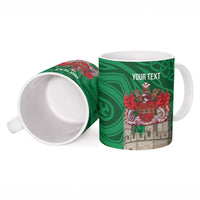 Personalized Caernarfonshire Wales Ceramic Mug Caernarfon Castle and Emblem Celtic Style - Wonder Print Shop