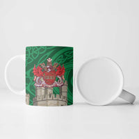 Personalized Caernarfonshire Wales Ceramic Mug Caernarfon Castle and Emblem Celtic Style - Wonder Print Shop
