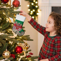 Personalized Caernarfonshire Wales Christmas Stocking Caernarfon Castle and Emblem Celtic Style - Wonder Print Shop