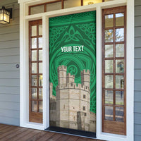 Personalized Caernarfonshire Wales Door Cover Caernarfon Castle and Emblem Celtic Style - Wonder Print Shop
