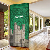 Personalized Caernarfonshire Wales Door Cover Caernarfon Castle and Emblem Celtic Style - Wonder Print Shop