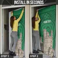 Personalized Caernarfonshire Wales Door Cover Caernarfon Castle and Emblem Celtic Style - Wonder Print Shop