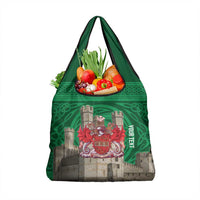 Personalized Caernarfonshire Wales Grocery Bag Caernarfon Castle and Emblem Celtic Style - Wonder Print Shop